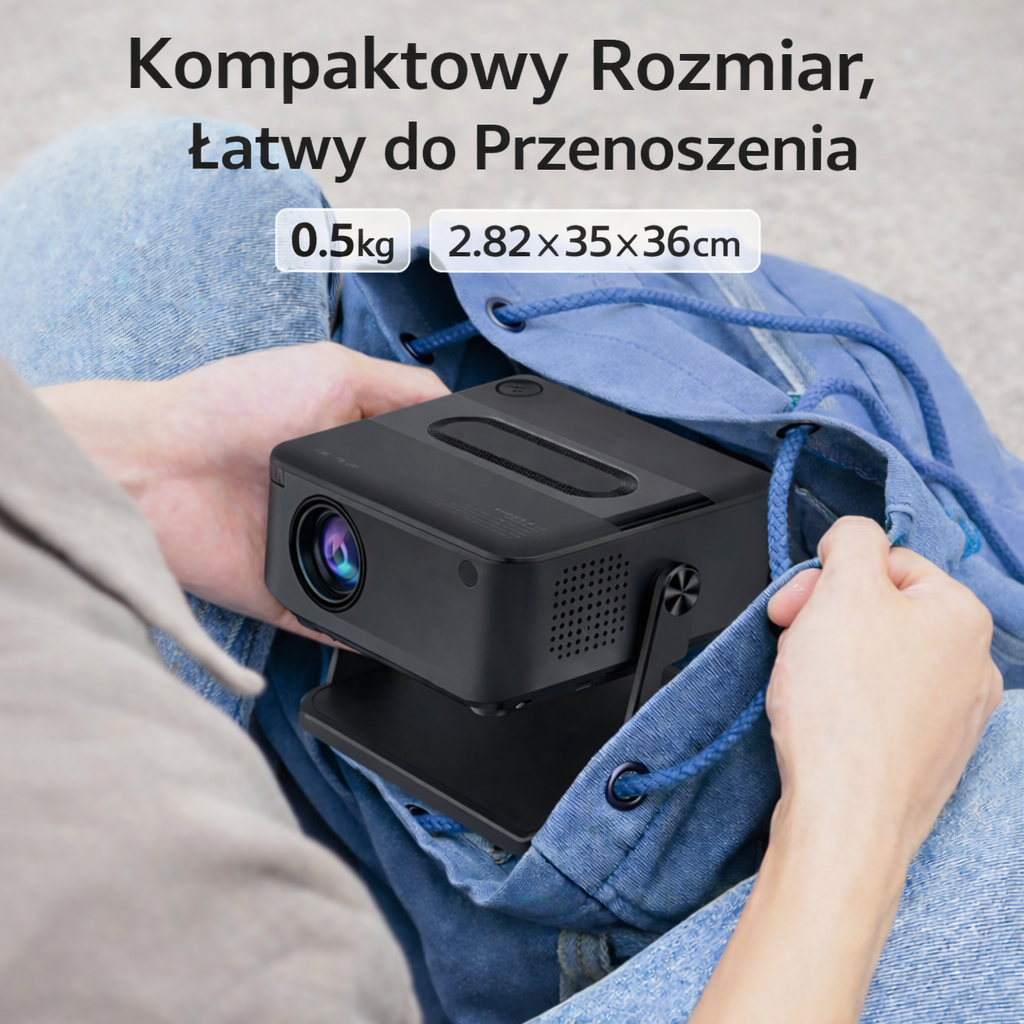 📽️Projektor Multimedialny HD – Kino Domowe w Każdym Miejscu HDMI/USB Smart TV Android 11 LED