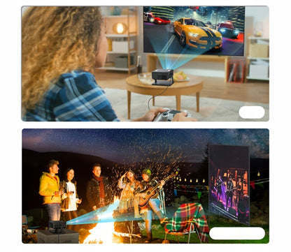 📽️Projektor Multimedialny HD – Kino Domowe w Każdym Miejscu HDMI/USB Smart TV Android 11 LED