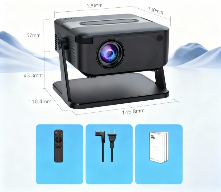 📽️Projektor Multimedialny HD – Kino Domowe w Każdym Miejscu HDMI/USB Smart TV Android 11 LED